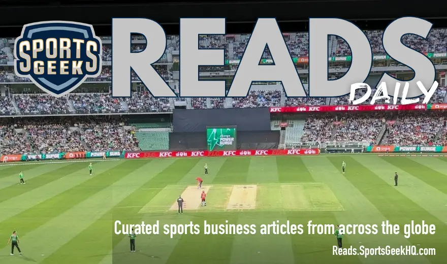 Sports Geek Reads Daily feature image using Sean Callanan's MCG photo as the background