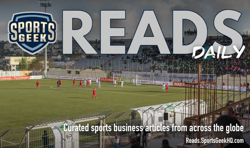 Football crowd at Dora Stadium; Sports Geek Reads Daily feature image.