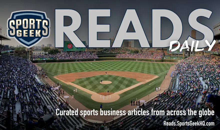 SG Reads Daily feature image showing Wrigley Field for the MLB realignment lead story.