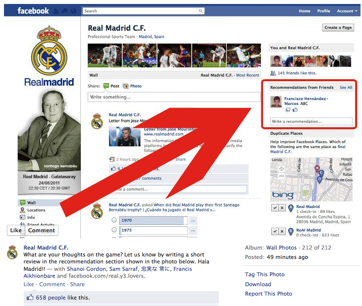 Hardly recommended Facebook work by Real Madrid