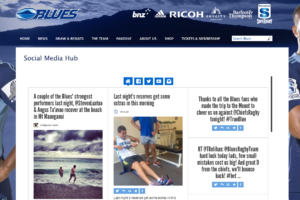 Auckland Blues use Tine to profile social media content for fans new to social media
