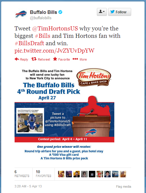 Buffalo Bills Twitter Competition Tweet