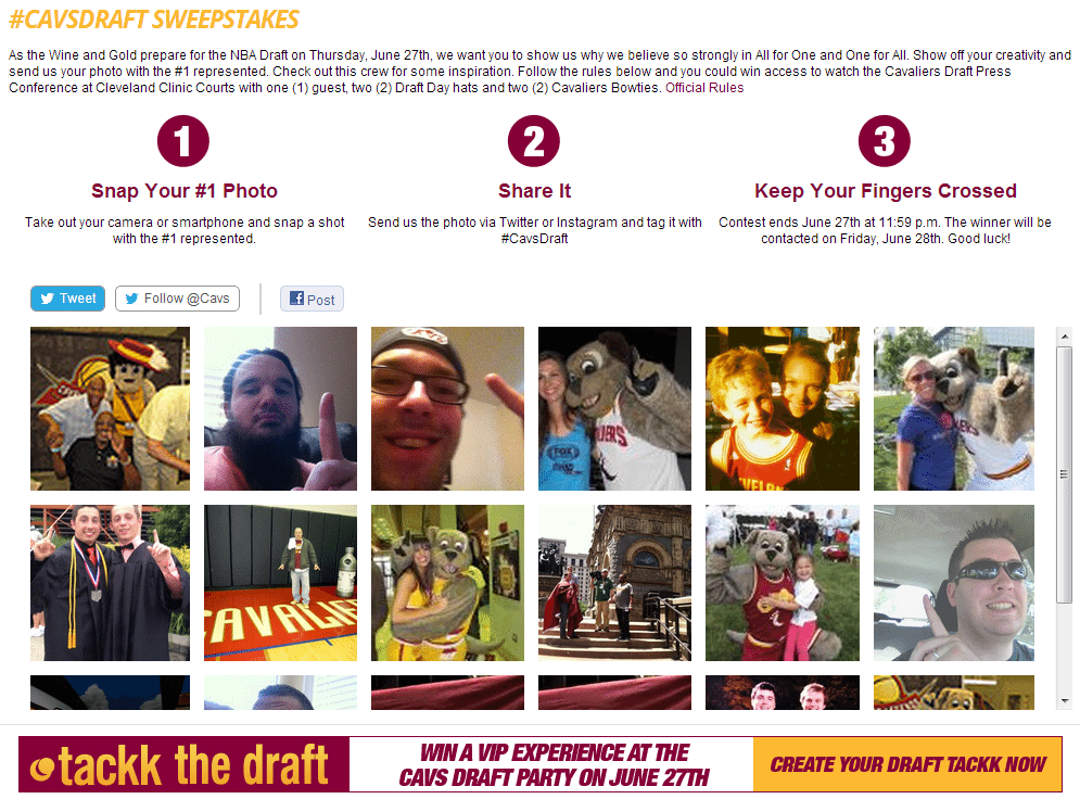 Cleveland Cavaliers Sweepstakes