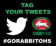 Rabbitohs fans love #gorabbitohs hashtag