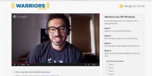 The Golden State Warriors hosted a live G+ Hangout from their training session in 2013