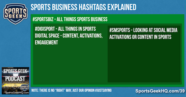 Sports Geek explains #SportsBiz hashtags