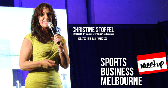 #SportsBizMelb Christine Stoffel Jan 20 at HONEY