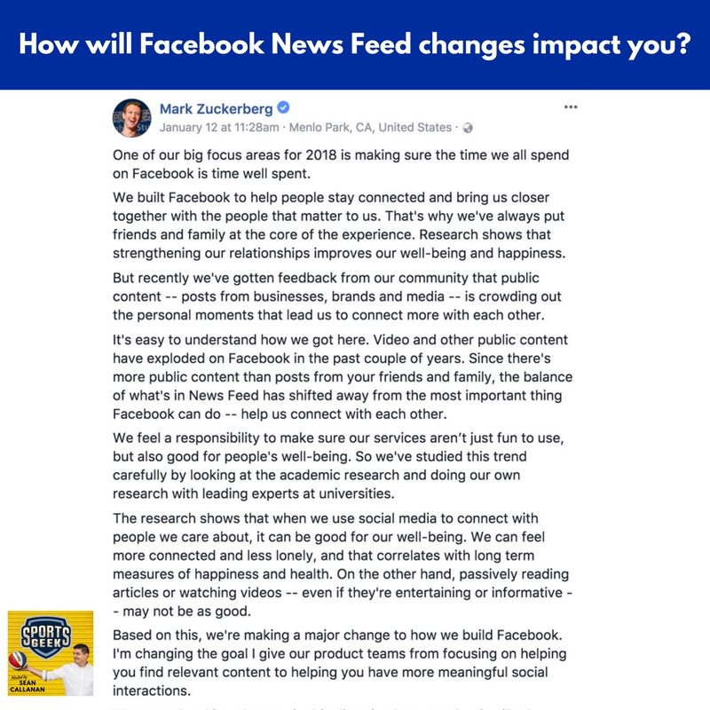 Sean Callanan looks at the upcoming Facebook News Feed changes